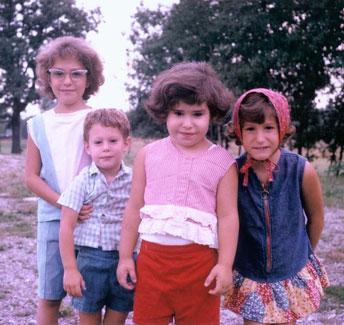 Laura at 7, Max at 3, Beth at 5, Rachel at 6.