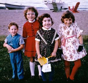 Max at 2, Laura at 6, Beth at 4, Rachel at 5.