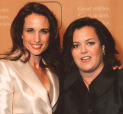 Andie MacDowell and Rosie O'Donnell.  Photo by Hallmark.