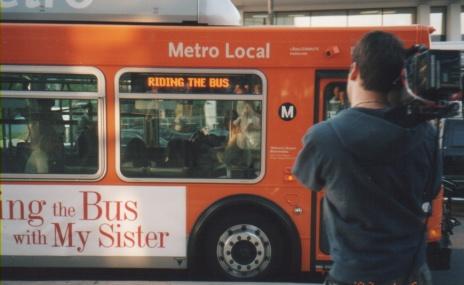 Arriving by bus for the screening. Photo by April Allridge.