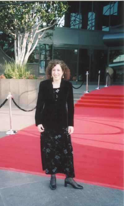 Rachel and the red carpet.  Photo by April Allridge.